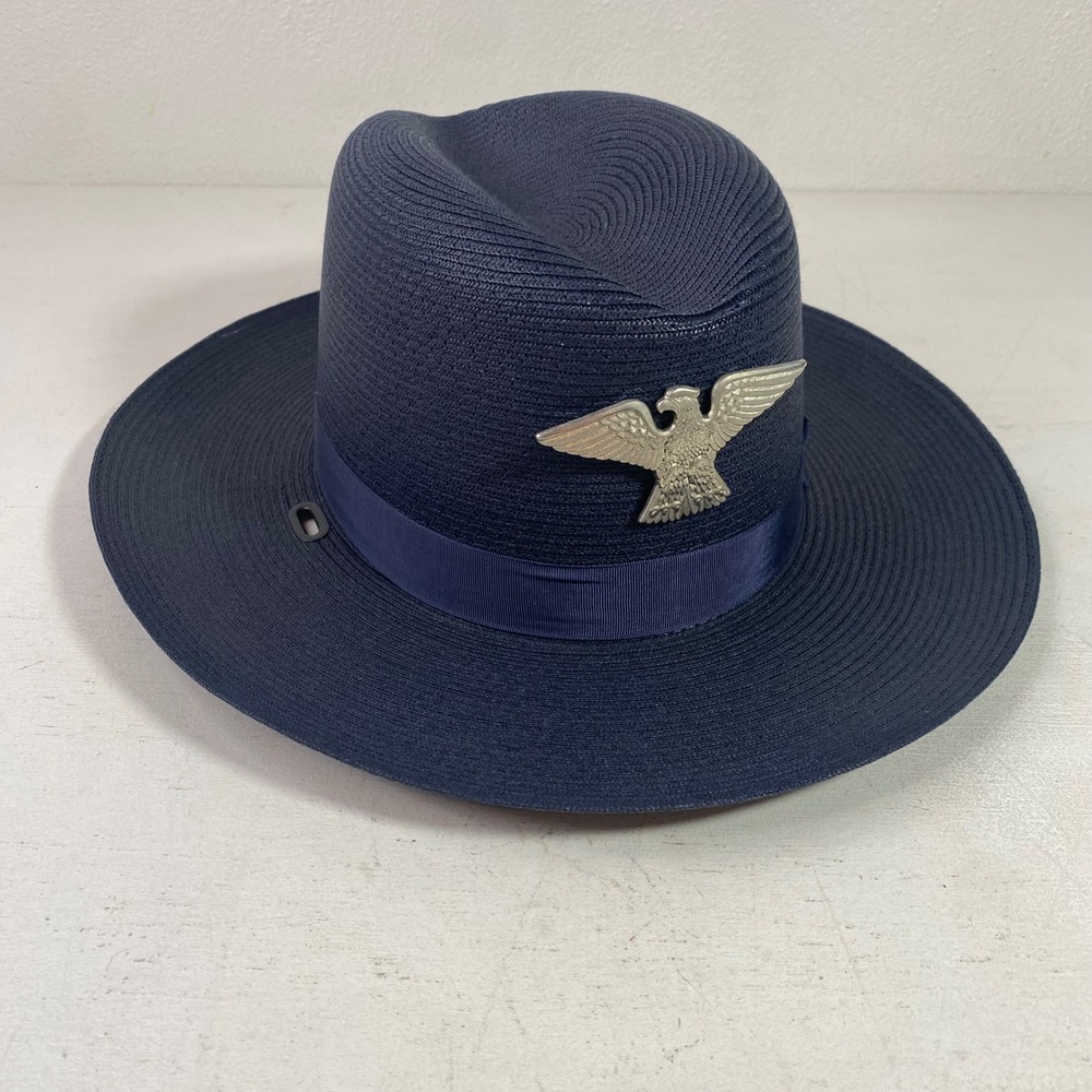 Stratton Navy Campaign Fedora Hat 6 7/8 Eagle Insignia Uniform Hat Self Forming